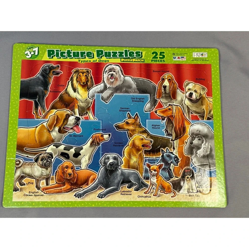 Lot of 6 Vintage Patch Puzzles & Puzzles Forever Board Puzzles Ages 3-7